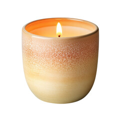Elegant Orange Gradient Scented Candle on a white background.