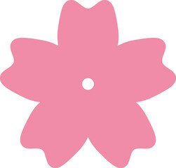 Cherry Peach plum Blossom flower spring flowers flat icon set for apps websites or print