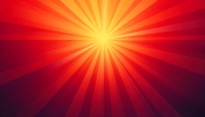 abstract gradient red and orange sunburst background with rays