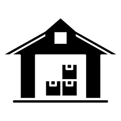 Warehouse Glyph Icon