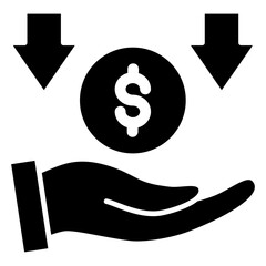 Revenue Glyph Icon