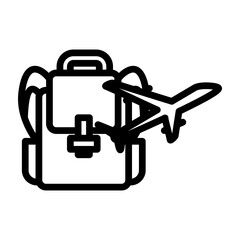 Travel Blog  Vector Line Icon Design