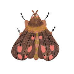 
A fabulous furry moth. It was drawn manually on a tablet. 