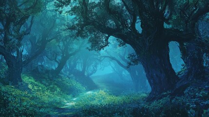 Enchanted Forest Pathway - Mystical Landscape