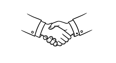 Handshake Illustration Symbolizing Agreement Partnership and Business Collaboration Concept. Generative AI