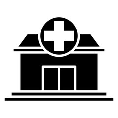 Obraz premium Health Clinic Glyph Icon