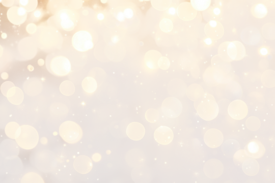 PNG Golden bokeh lights festive background