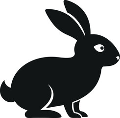vector illustration of a rabbit, Bunny easter editable  vector