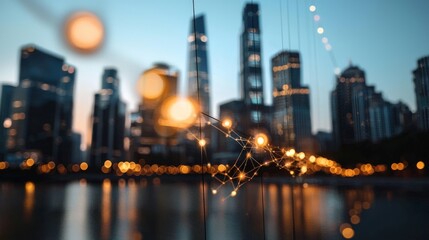 Fototapeta premium A Harmony of Innovation: AI, Blockchain, and AR Integration Stock