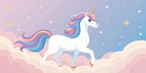 Naklejka premium vector illustration of a unicorn 