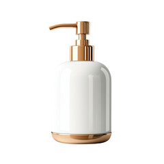 Obraz premium Elegant White Soap Dispenser with Gold Accents