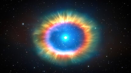 Obraz premium Astronomical explosion of colors outer space digital artwork cosmic environment vibrant viewpoint stellar concept