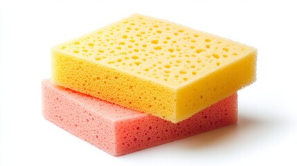 A dish cleaning sponge isolated on a white background
