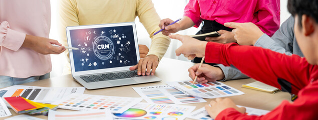 Customer relationship management system on brisk computer for CRM business and enterprise
