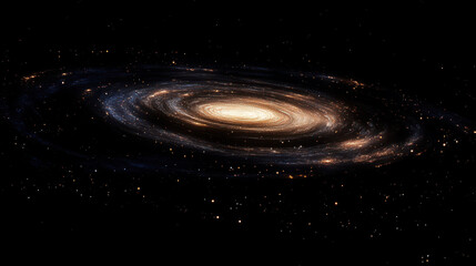Majestic Spiral Galaxy Showcasing Vibrant Stars and Cosmic Dust in the Vastness of Space