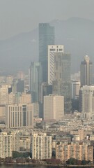 Fototapeta premium The cityscape and aerial view of Nanjing city, Jiangsu, China