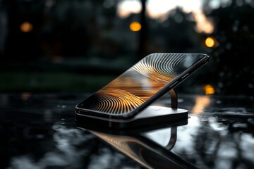 Augmented Reality Smartphone Experience. Virtual objects seamlessly integrate with the real world, showcasing AR technology's capabilities