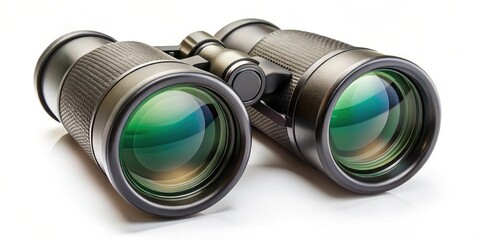 Binoculars on White Background