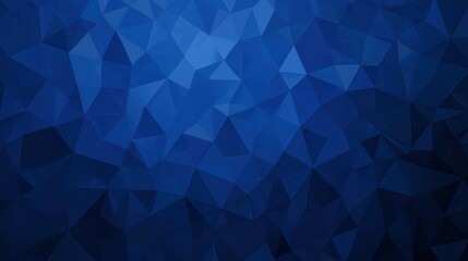 Obraz premium Dark Blue Low-Poly Geometric Triangle Background