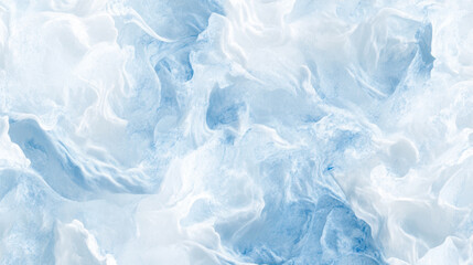 Obraz premium Swirling Patterns of Blue and White Resembling Ice and Clouds in an Abstract Design