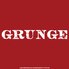 Strong sans serif display font vector with grunge texture
