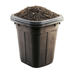 Essential Black Compost Bin for Organic Waste on white background
