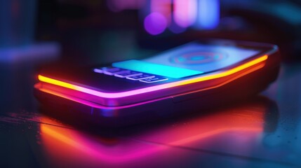 Sleek NFC Reader in Soft Lighting for Contactless Payment Solutions