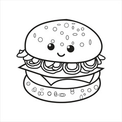 Burger Bold and easy so cute