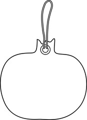Illustration of a garnet tag and attachment loop.