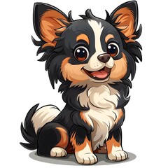 Playful Chihuahua wagging its tail with a happy expression.