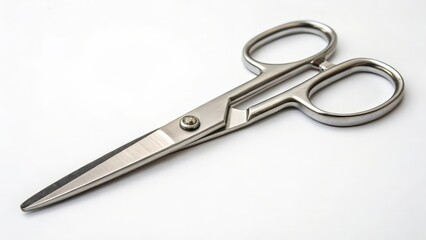 Obraz premium Stainless Steel Scissors on White Background