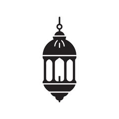 Fototapeta premium simple black islamic lantern icon