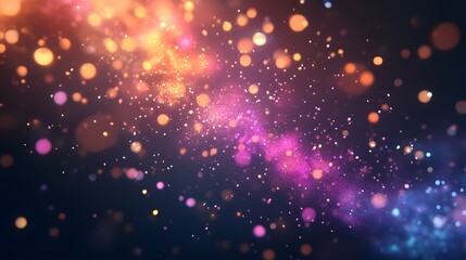 Fototapeta premium Luminous Cosmic Explosion of Shimmering Glitter and Light