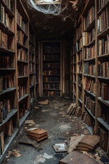 Obraz premium A room filled with lots of books on shelves