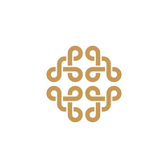 gold logo design with geometry