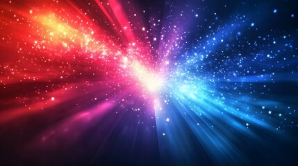 Fototapeta premium Captivating Cosmic Explosion of Colorful Celestial Luminescence and Vibrant Interstellar Radiance