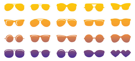 Sunglasses icon collection