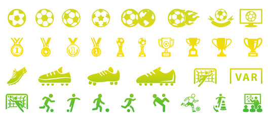 Soccer element icon collection