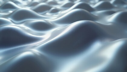 Obraz premium Smooth flowing abstract waves with metallic sheen, ideal for digital backgrounds