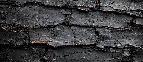 Obraz premium Textured blackened wood surface with deep grooves and subtle highlights, perfect for backgrounds