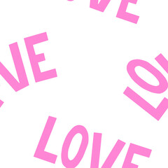 Seamless pattern of illustrations of the word 