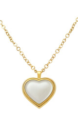Fototapeta premium PNG Elegant gold heart pendant necklace