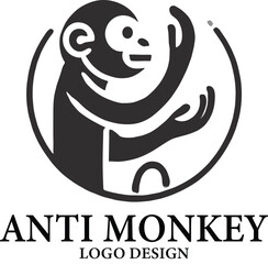 Anti Monkey Vector Logo Design