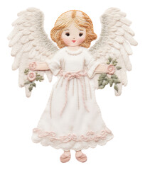 Fototapeta premium PNG A little Angel angel toy representation.