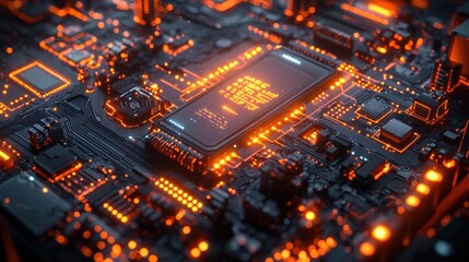 Obraz premium Intricate Circuit Board Design