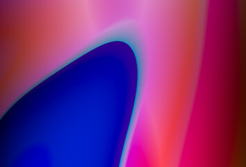 Abstract background. Fluid color gradient. large wavy blue shape rising from the left bottom corner. pink orange background. vertical flow, with dynamic motion. vibrant summer fashion concept