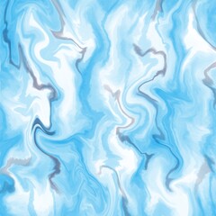 A natural and organic abstract background with a flowing, marble-like texture in cool, watery tones. A modern abstract background with a fluid in shades of blue and white.