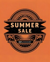 Obraz premium summer sale 30% discount poster advertising, poster, shop ,business