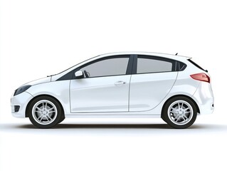 Fototapeta premium Sleek Hatchback Car in Isolation. A Compact Automobile Perfect for City Transportation