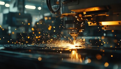 Industrial Metal Fabrication: CNC Machine in Action